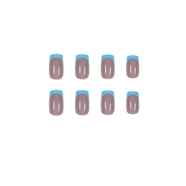 Artificial nails with creative French tip design Bowlift