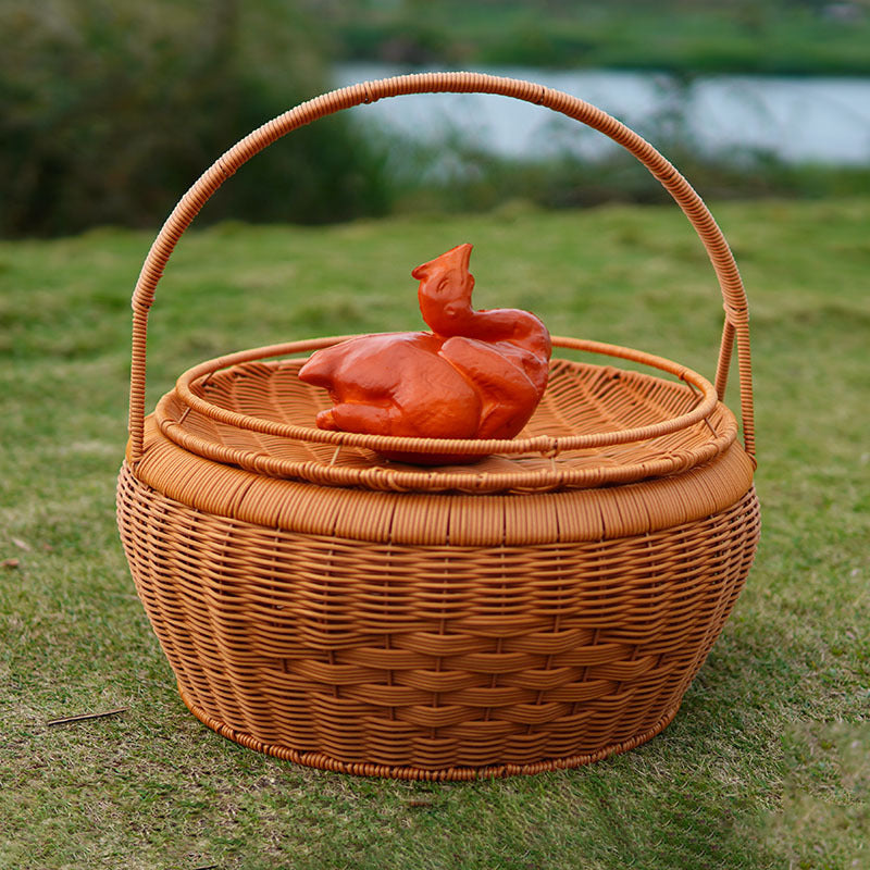 Women's Elegant Laundry Basket with Lid and Practical Handles Bowlift