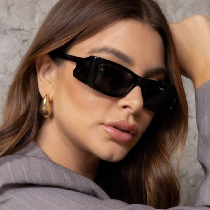 Ladies extravagant sunglasses in geometric design Bowlift