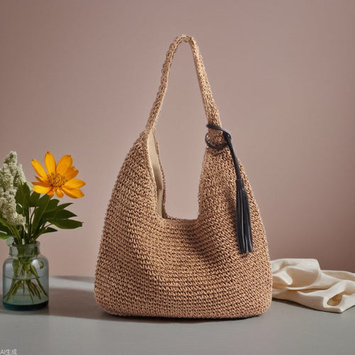 Handcrafted and Stylish Shoulder Bag with Decorative Tassel Detail Bowlift