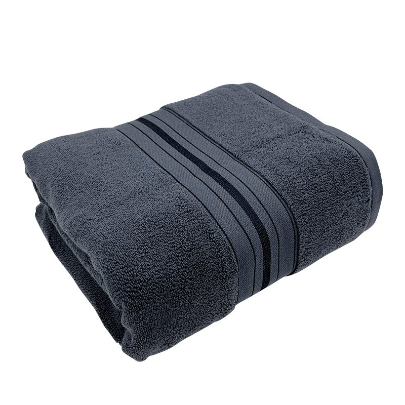 High-quality terry bath towel with elegant stripe detail Bowlift