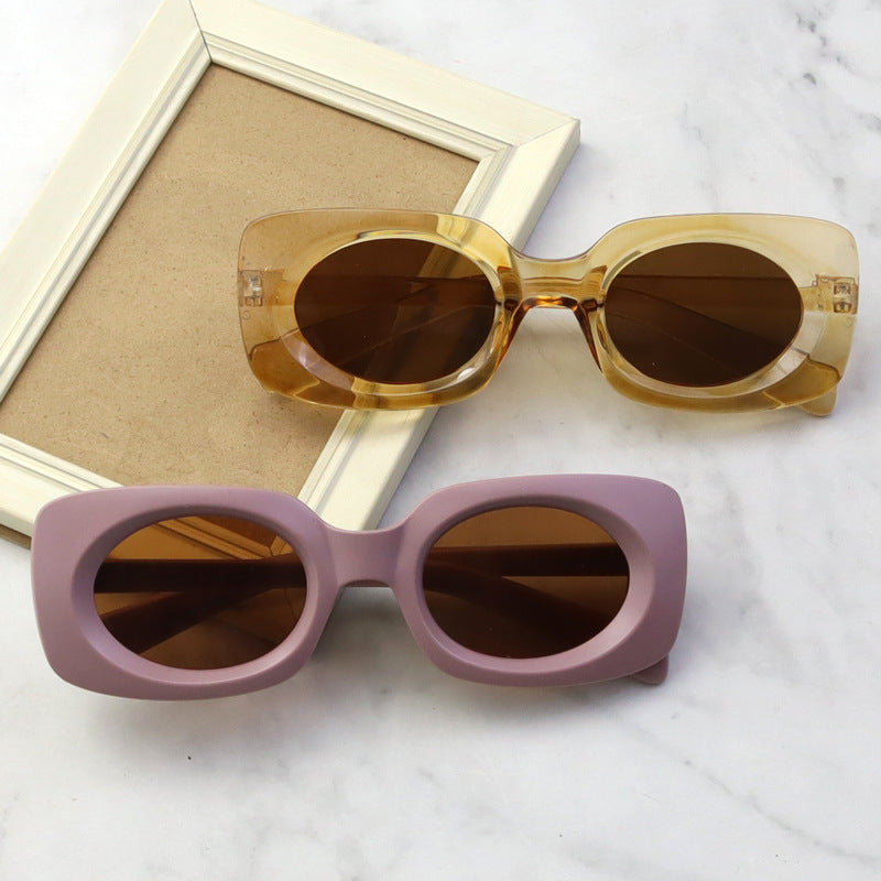 Contemporary Matte Square Sunglasses Bowlift