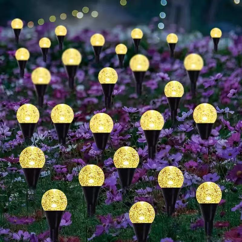 Crescent Moon Solar Garden Stake Lights Bowlift