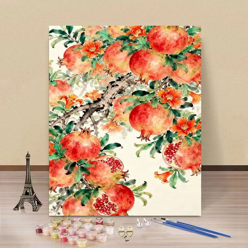 Artistic Pomegranate DIY Paint by Numbers Kit Bowlift