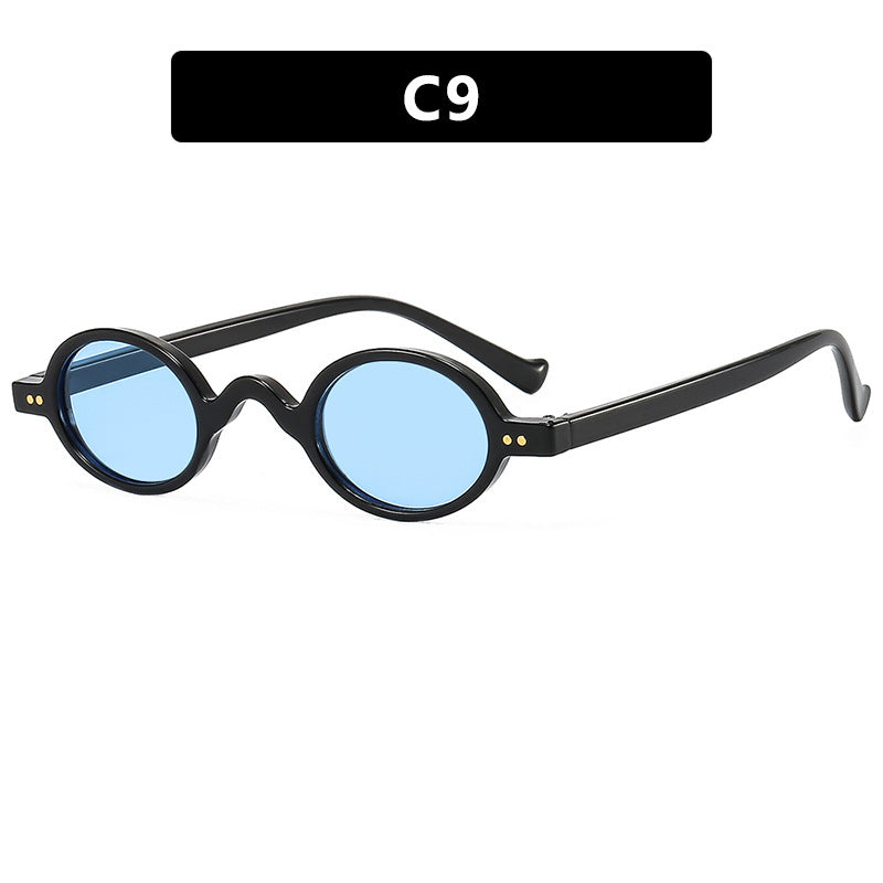 Women's round sunglasses with distinctive design and high-quality plastic frame Bowlift