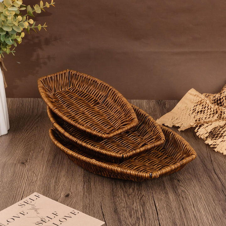 Handcrafted Oval Woven Basket Bowlift