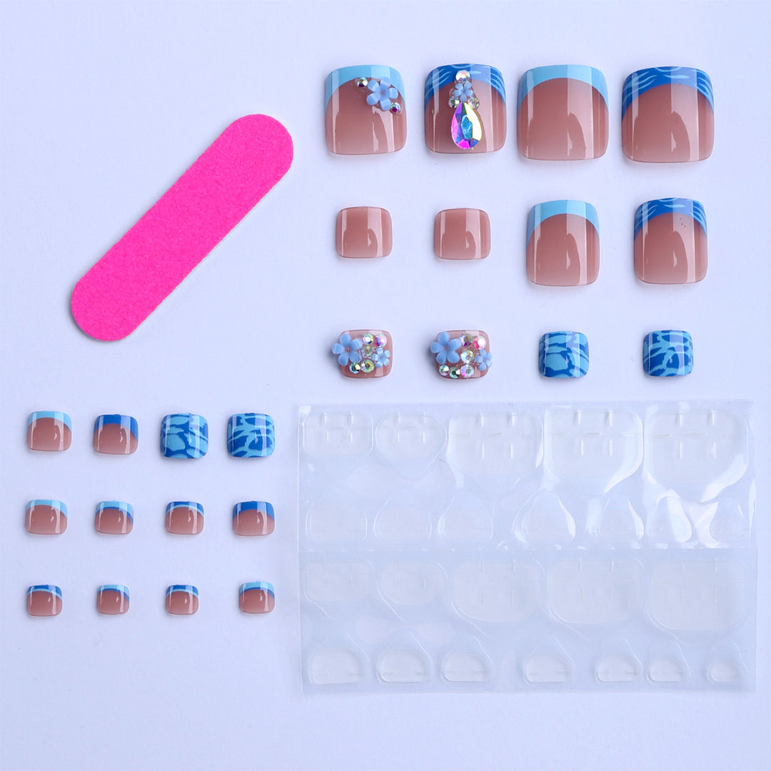 Artistic toenails with elegant design accents Bowlift