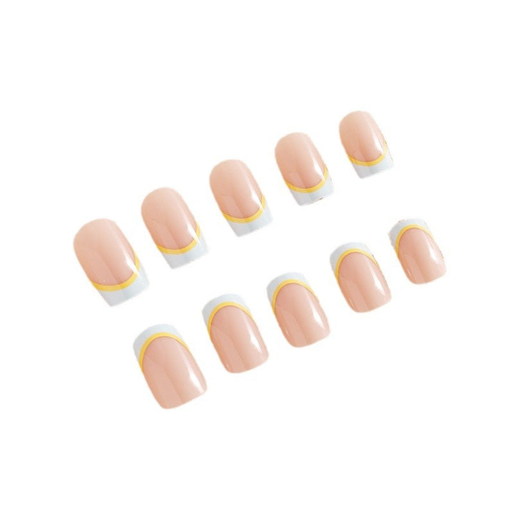 Nail art set with creative floral designs and elegant French finish Bowlift