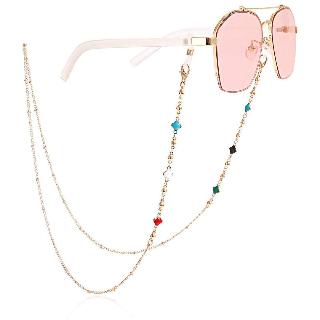 Stylish Sunglasses with Decorative Chain Bowlift