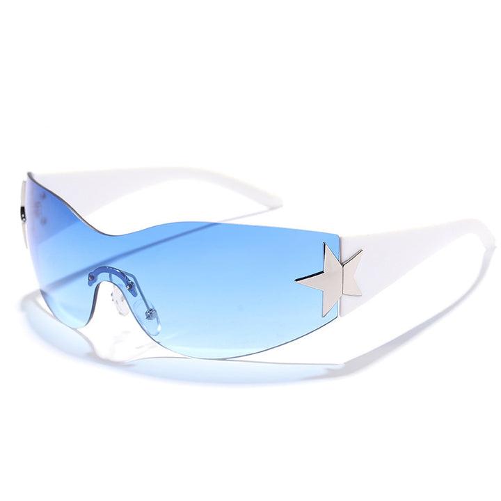 Women's futuristic design sunglasses with unique accents Bowlift