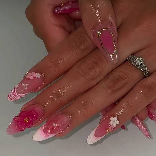 Floral Glam Nail Art Bowlift