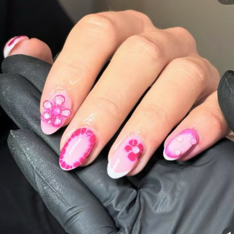 Premium Press-On Nail Set with Decorative Accents Bowlift