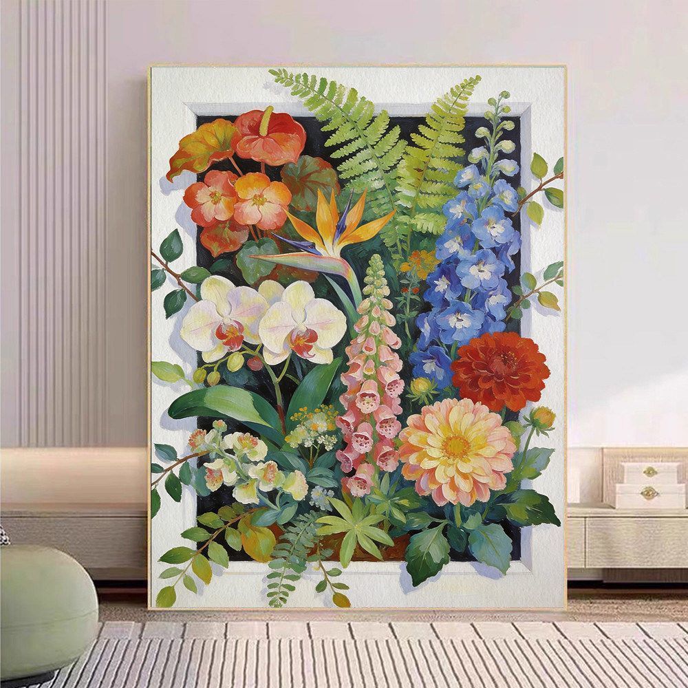 Floral Botanical Canvas Art Print Bowlift