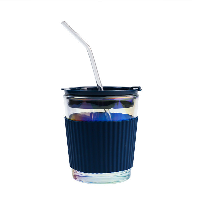 Ladies Insulated Drinking Cup with Flexible Silicone Cover and Integrated Straw Bowlift