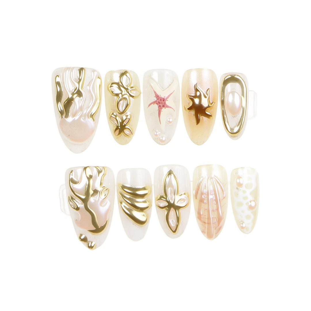 Artistic Press-On Nail Art Bowlift