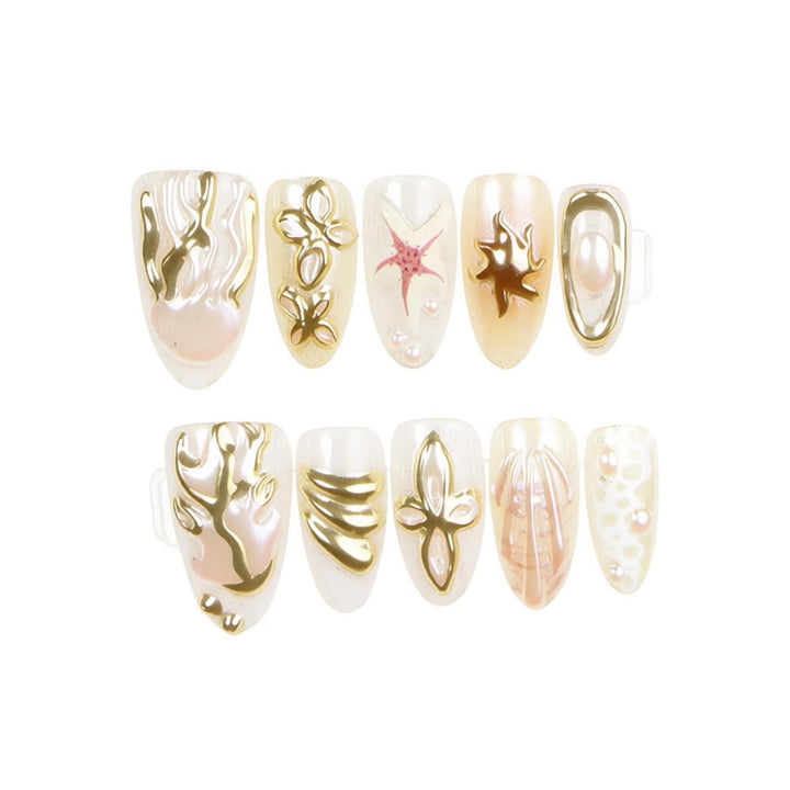 Artistic Press-On Nail Art Bowlift