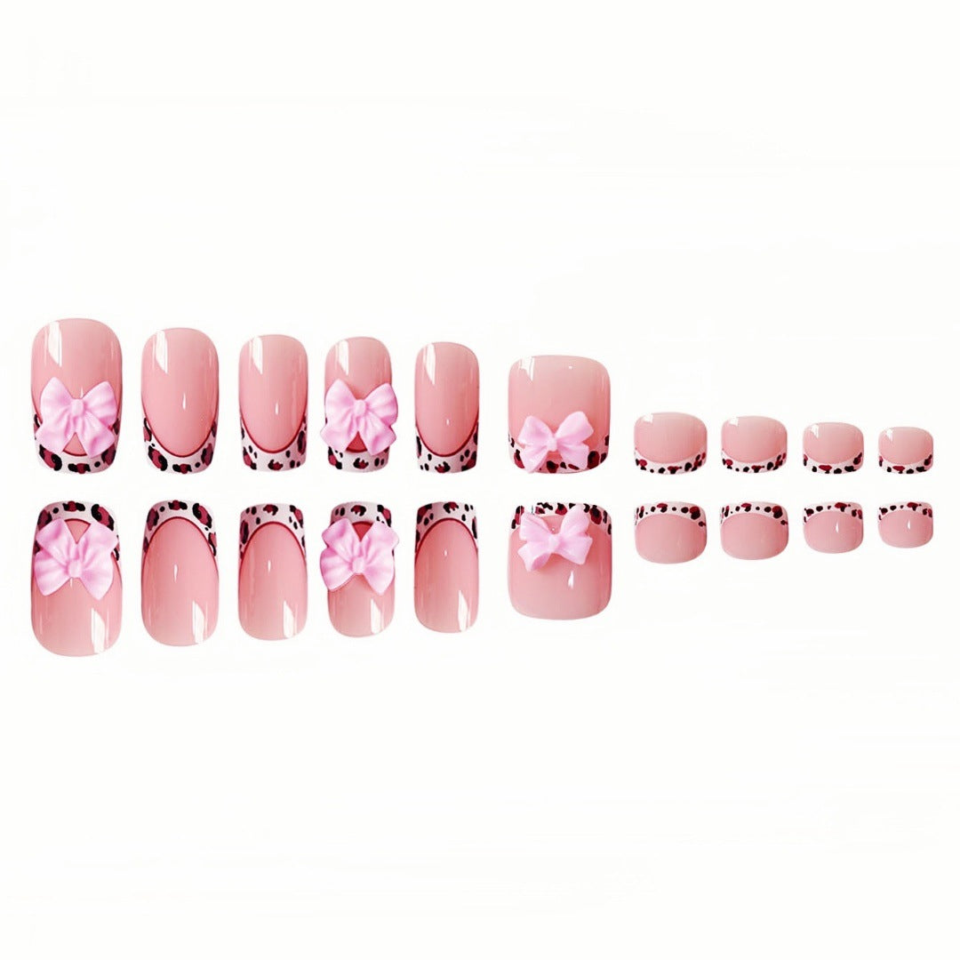 Decorative 3D Bow Press-On Nail Set Bowlift