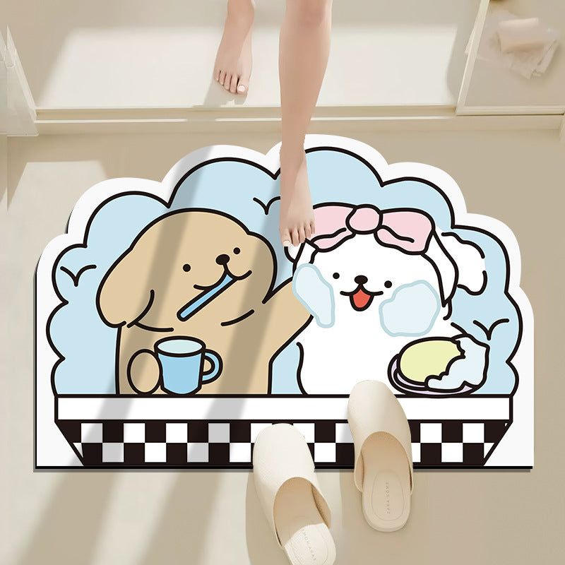 Cartoon Animal Design Bath Mat Bowlift