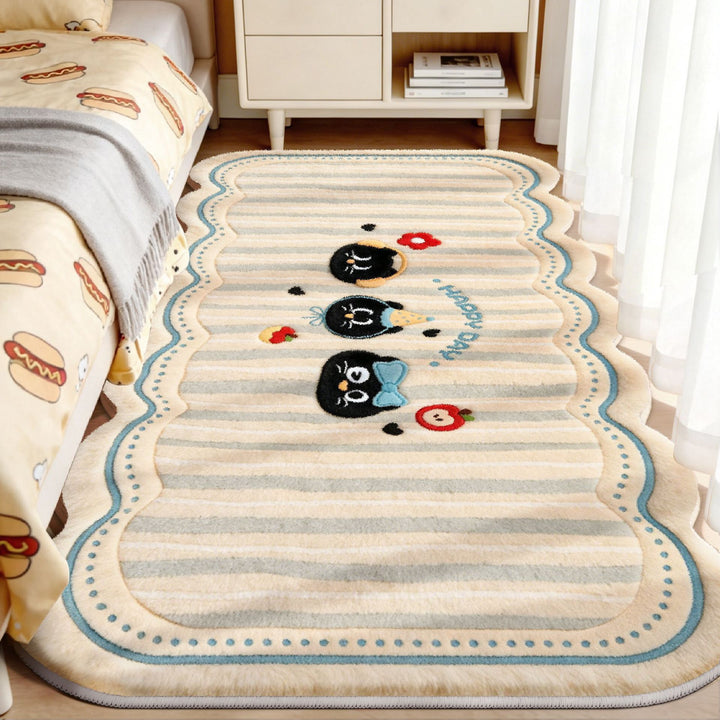 Cute Animal-Themed Plush Area Rug
