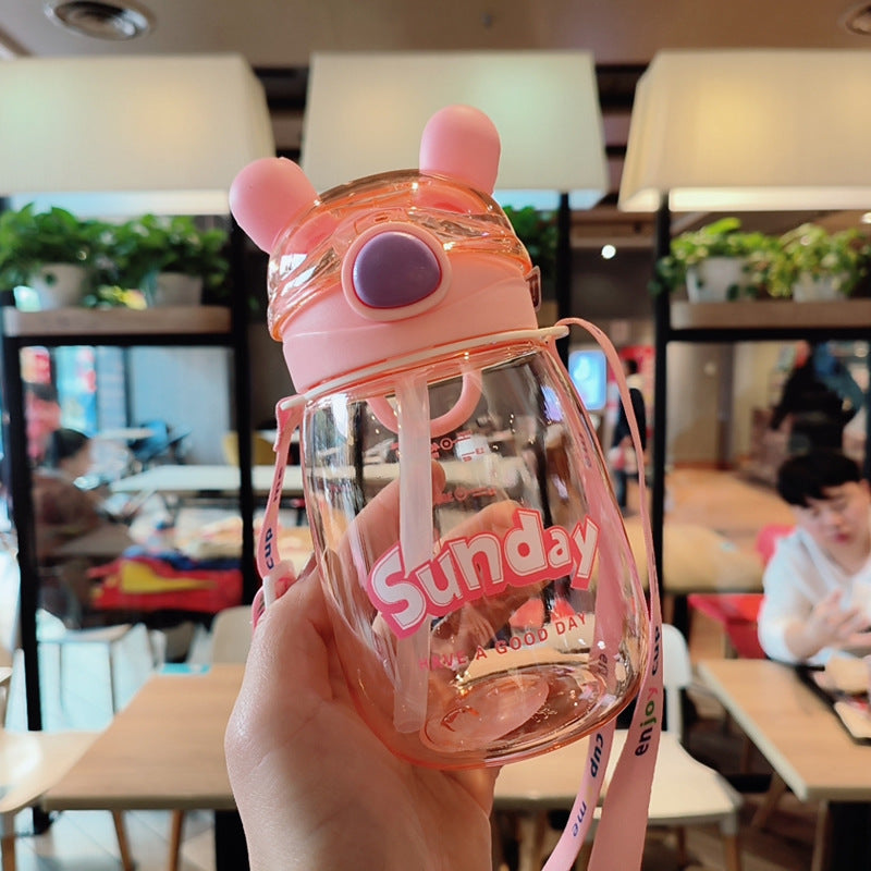 Women's Playful Water Bottle with Animal Ears Bowlift