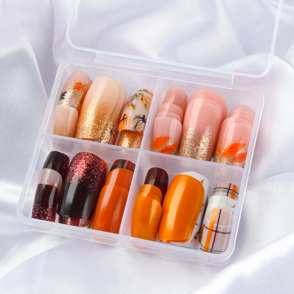 Autumn-Inspired Glitter Nail Art Set Bowlift