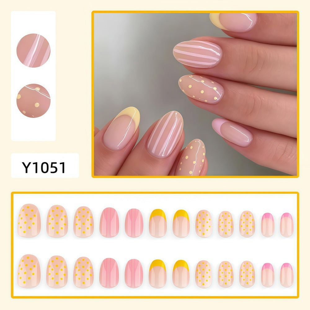 Artificial nails with modern patterns and elegant accents Bowlift