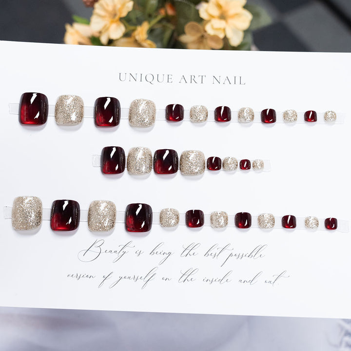 Glamorous Glitter Toe Nail Art Bowlift