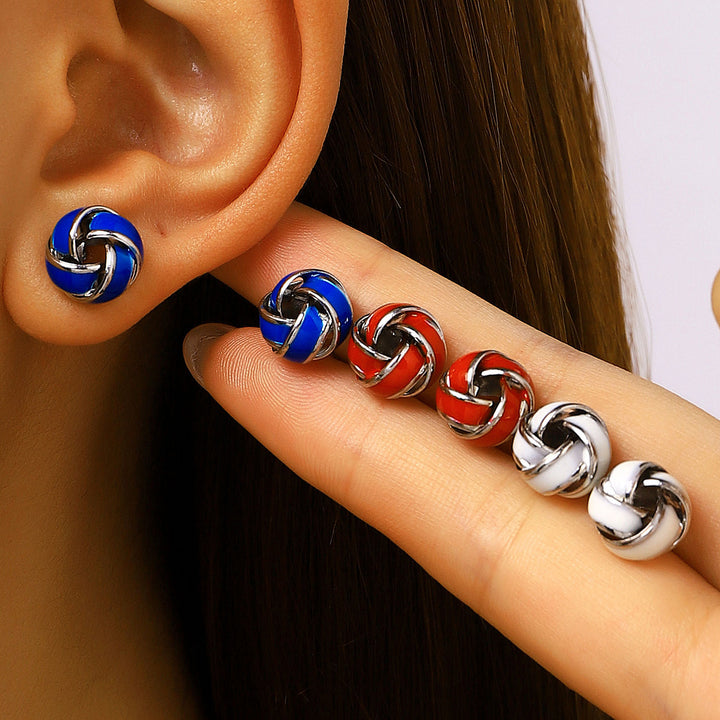 Women's nan patriotic novelty dangle hook earrings with laser-printed wooden fireworks charm Bowlift