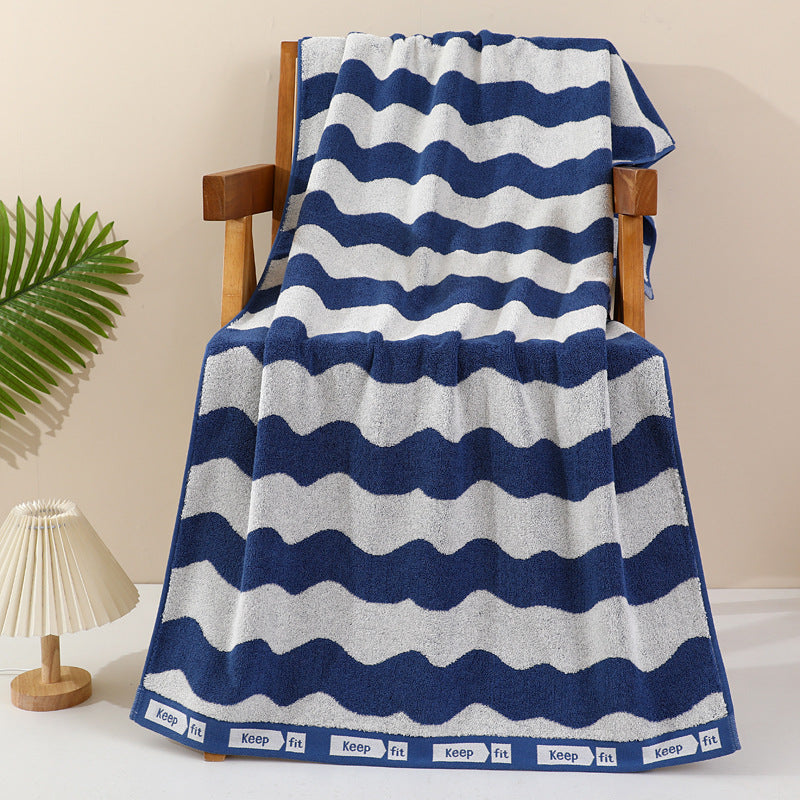 Cozy Terry Bath Towel with Stylish Polka Dot Design Bowlift