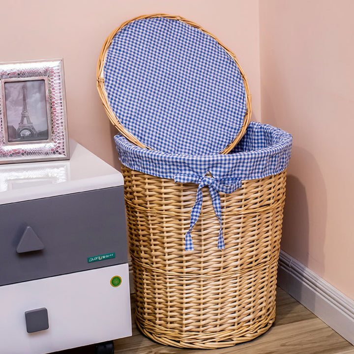 Decorative Wicker Laundry Basket Bowlift
