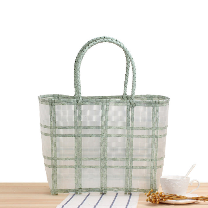 Stylish Transparent Shopping Bag Made of Woven Material Bowlift