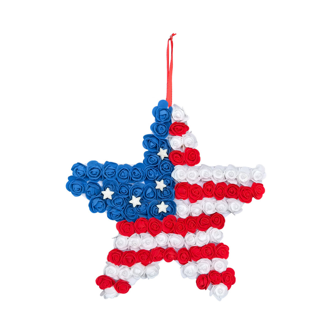 Unisex handmade foam rose star for door and wall decoration with hanging loop Bowlift