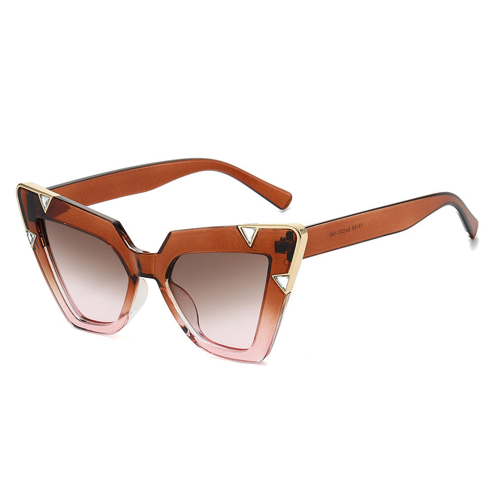 Statement Cat-Eye Sunglasses with Decorative Accents Bowlift