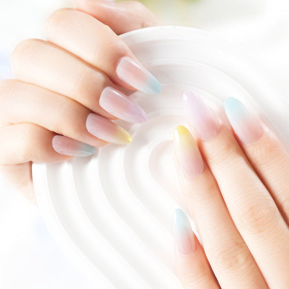 Gradient Acrylic Press-On Nails Bowlift