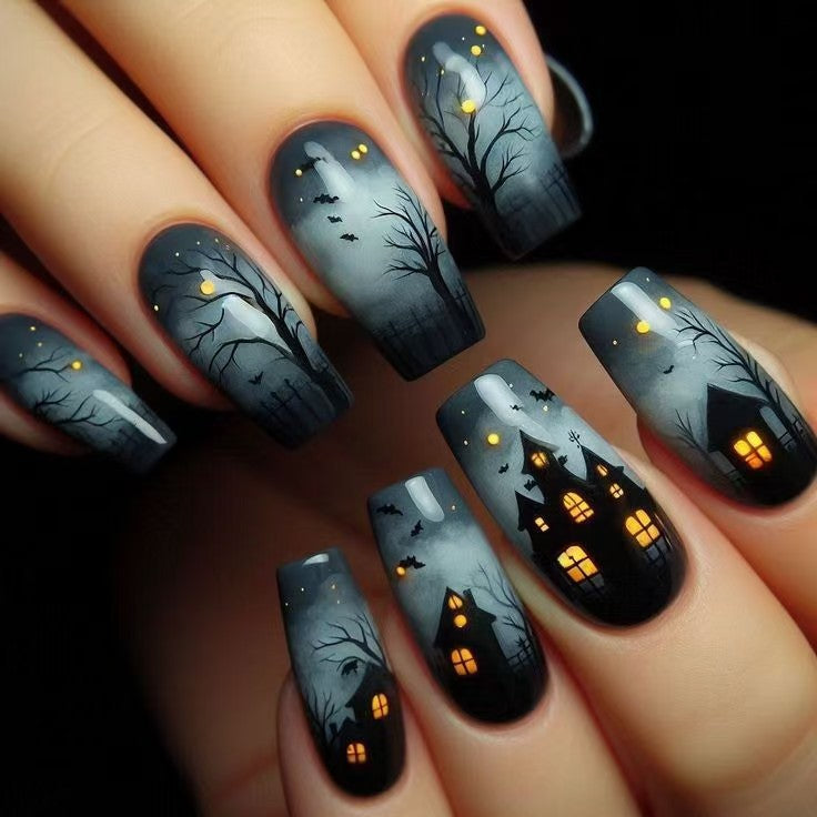 Creative Halloween Designed Nail Art Bowlift