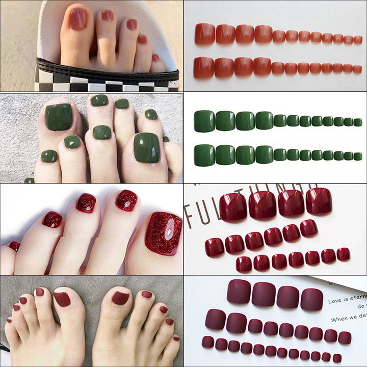 Premium Glossy Press-On Toenails Bowlift