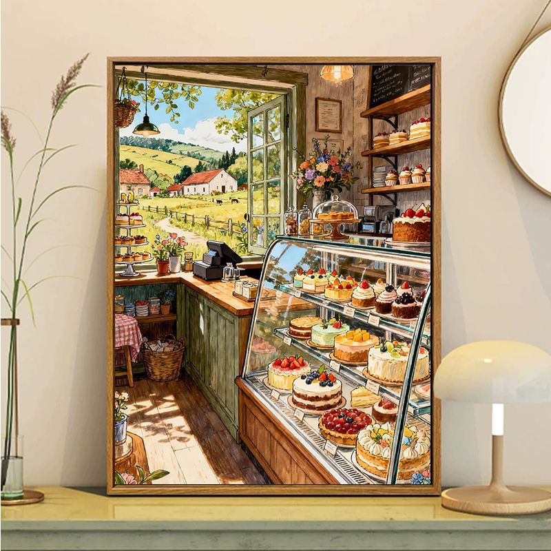 Bakery-Themed Decorative Canvas Art Bowlift