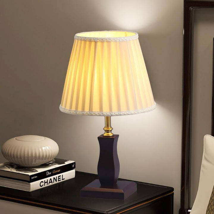 Elegant Table Lamp with Pleated Shade