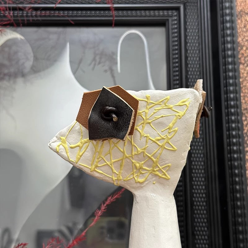 Decorative Cat-Inspired Sculpture