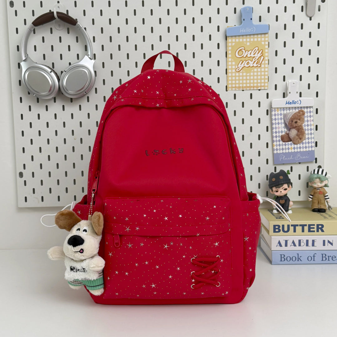 Star-Patterned Casual Backpack