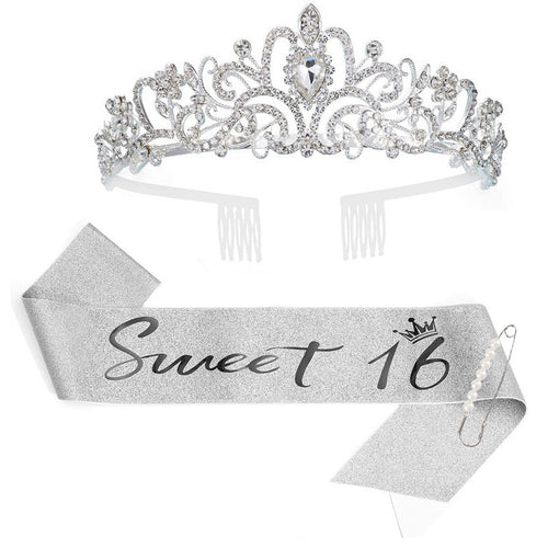 Women's Glamorous Tiara with rhinestone embellished design Bowlift