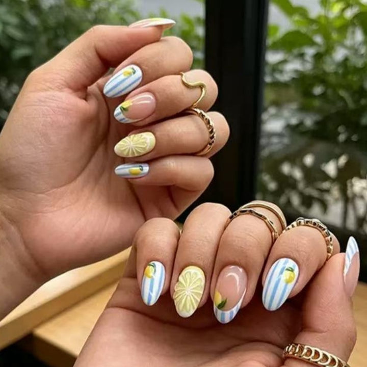Elegant Artistic Press-On Nails Collection Bowlift