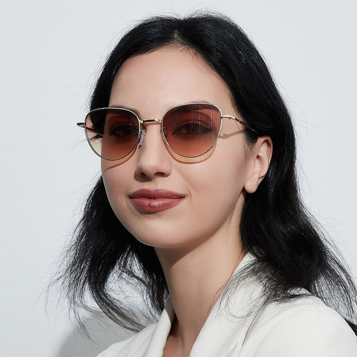 Women’s fashionable sunglasses with delicate metal frame Bowlift