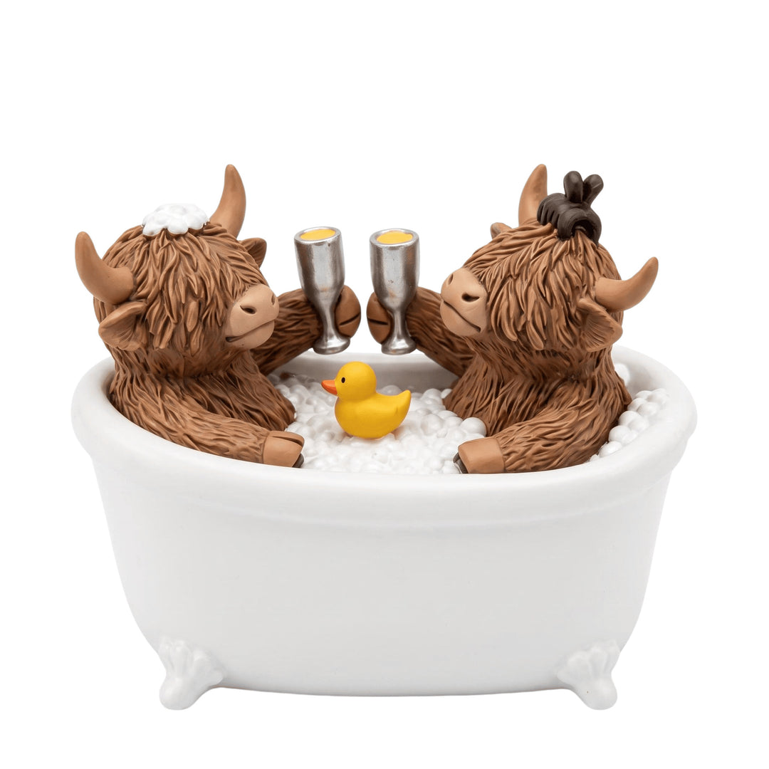Decoration figure bathing highland cattle Bowlift
