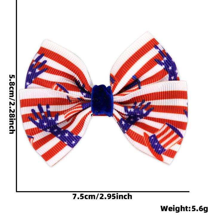 Women's Independence Day mini grosgrain ribbon hair bow with alligator clip Bowlift
