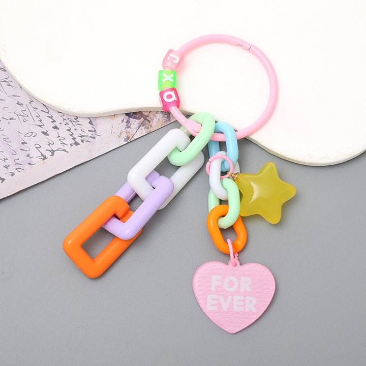 Playful keychain with colorful plastic chains Bowlift