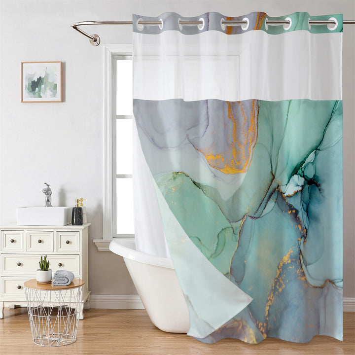 Artistic Floral Shower Curtain Bowlift