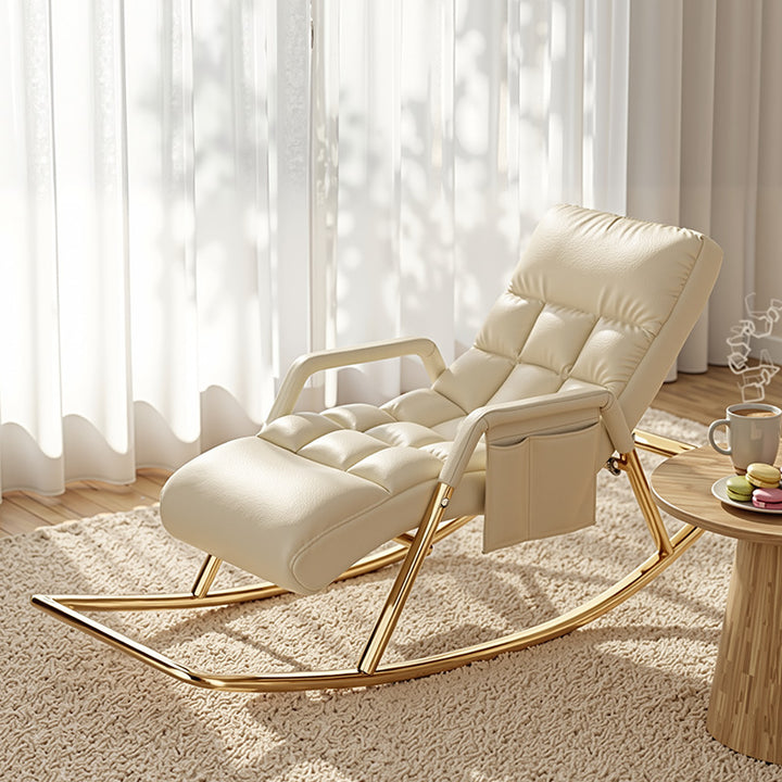 Ladies rocking chair with ergonomic design and luxurious upholstery Bowlift