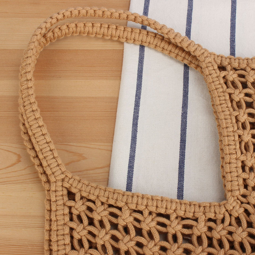 Large Macramé Shopping Basket Bowlift