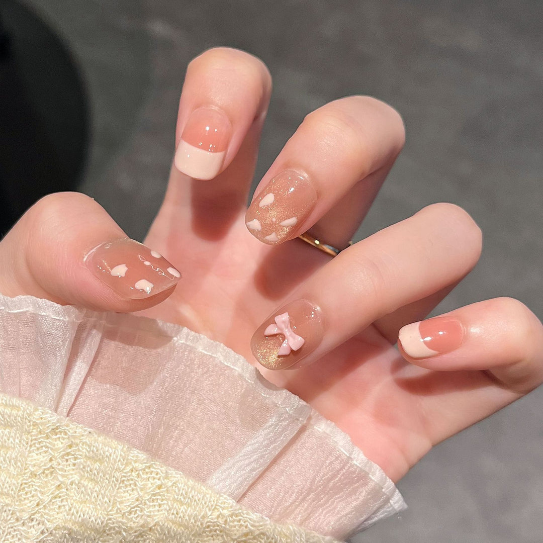 Premium Rhinestone-Embellished Nail Art Extensions Bowlift